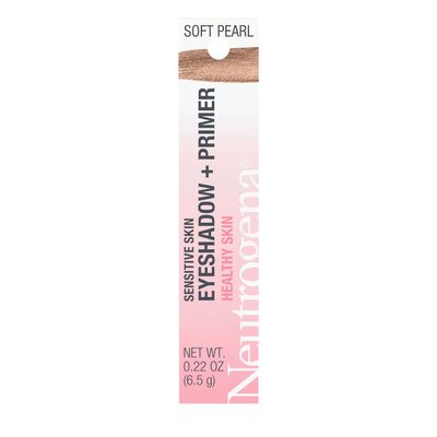 Neutrogena Sensitive Skin Eyeshadow  Primer, a Longwearing, 2-in-1 Metallic Eyeshadow for Sensitive Skin with Pro-Vitamin B5, Lightweight Cream-to-Powder Formula, Soft Pearl, 0.22 oz
