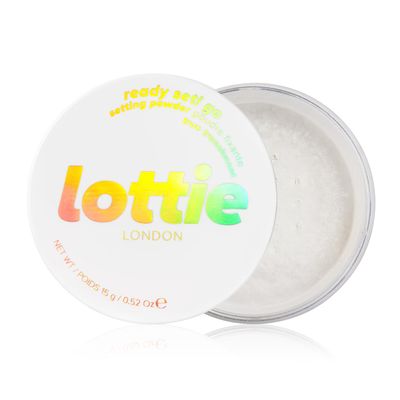 Lottie London Ready Set! Go in True Translucent, Lightweight Pressed Setting Powder, Infused with Hyaluronic Acid, Long-wear &amp; Soft-Focus Matte Finish