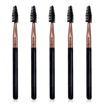 UorPoto Mascara Brush Wands Makeup Lash Spoolies Set 5Pcs Spooly Eyelash Eyebrow Brushes Applicators for Extensions Reusable