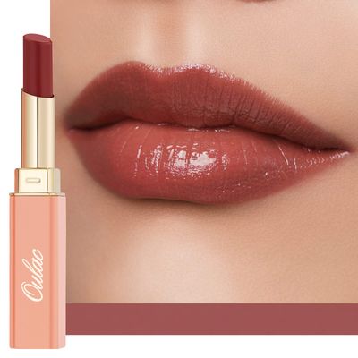 Oulac Moisturizing Shine Red Lipstick for Women, 2 in 1 Tinted Lip Balm for Winter, Hydrated Juicy and Glossy Lip Color for Dry, Cracked and Chapped Lips, Vegan 2.2g0.07oz (02)