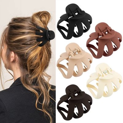Atoden Hair Clips, 5Pcs Octopus Matte Hair Claws for Women, Large 3.15&quot; Hair Clips for Thick Hair, Non-slip Jaw Clips, Hair Accessories