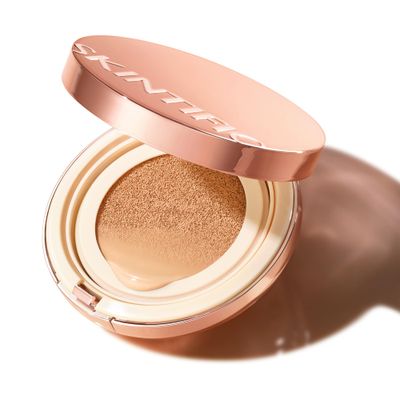 SKINTIFIC Cushion Foundation | Cover All Perfect Air Cushion | SPF 35 PA | Oil-Control Waterproof Fondation Sweatproof Matte Finish Poreless Foundation Flawless BB Cream CC Cushion Makeup