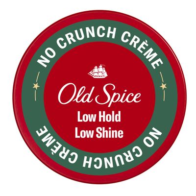 Old Spice No Crunch Crme, Hair Styling Crme for Men, Low Hold with Low Shine, 2.22 oz