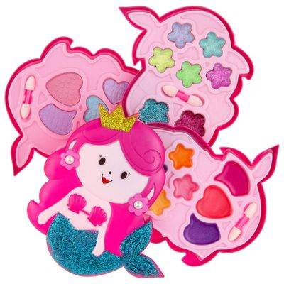 Princess Expressions Expressions - Mermaid Beauty Kit - Novelty Starter Makeup Palette, Fold Out Makeup Palette, Make Up Toy Cosmetic Kit Gifts for Girls -Washable Make Up Set-Non-Toxic