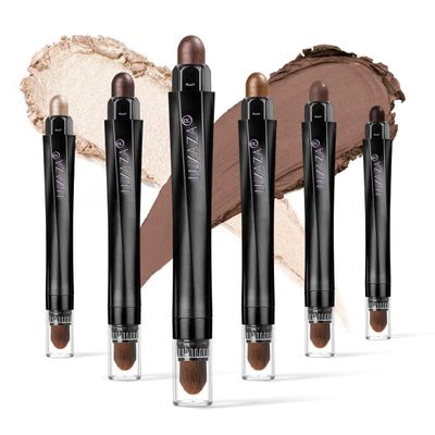 LUXAZA 6 PCS Taupe Mauve Neutral Eyeshadow Stick Set, Cream Eye Shadow Pencil Makeup, Shimmer And Matte Eye Pencil,Brightener Highlighter Eyeliner Crayon Make up