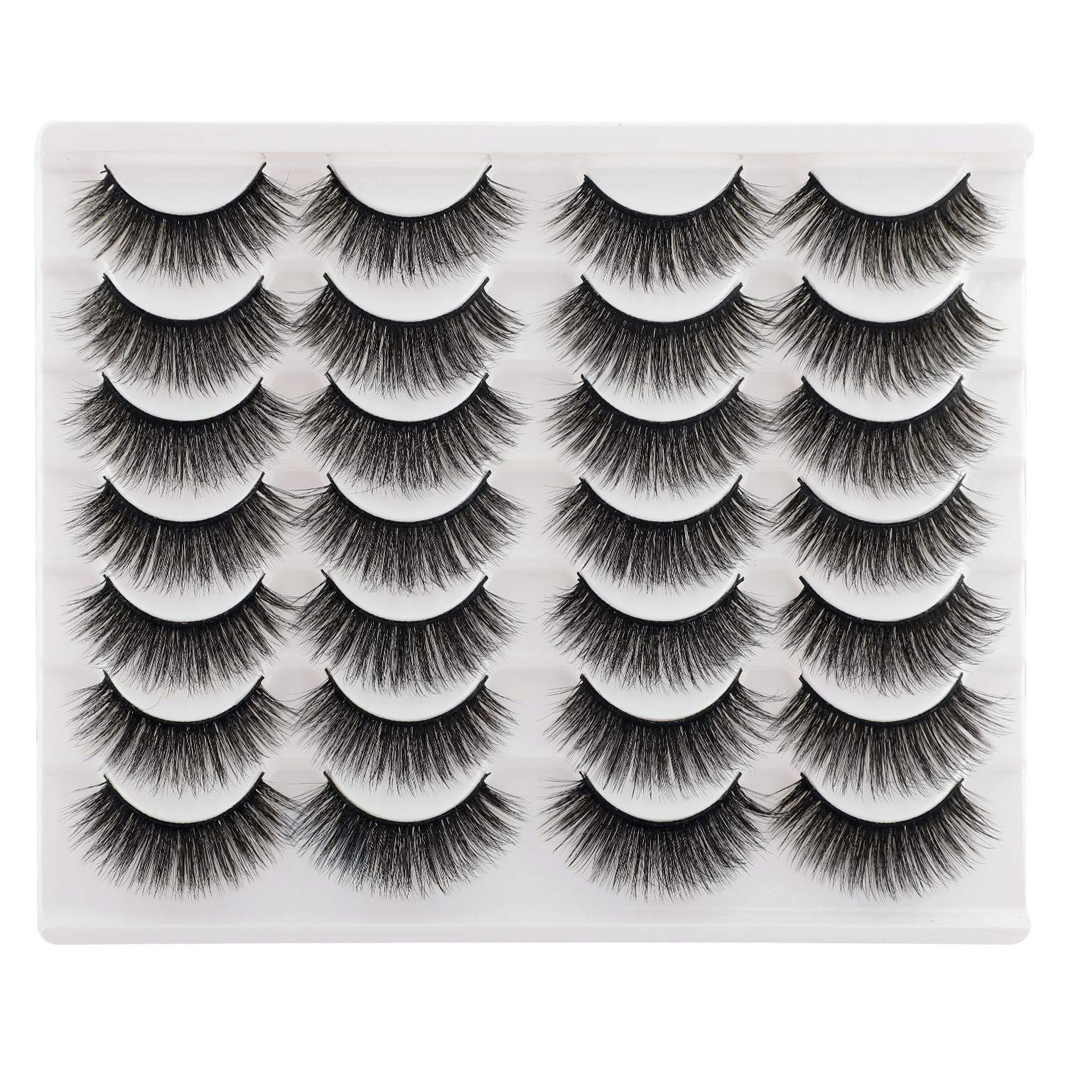 Newcally Lashes Fake Eyelashes Long Dramatic Thick Volume Faux Mink Eye Lashes 14 Pairs Pack