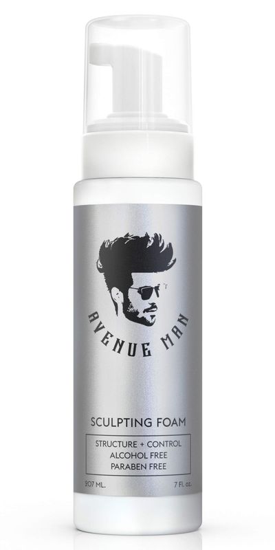 Avenue Man Sculpting Foam for Men (7oz) - Firm Hold Volumizing Hair Mousse with Herbal Extracts Styling Hair Products - Alcohol and Paraben Free - Hair Volumizer