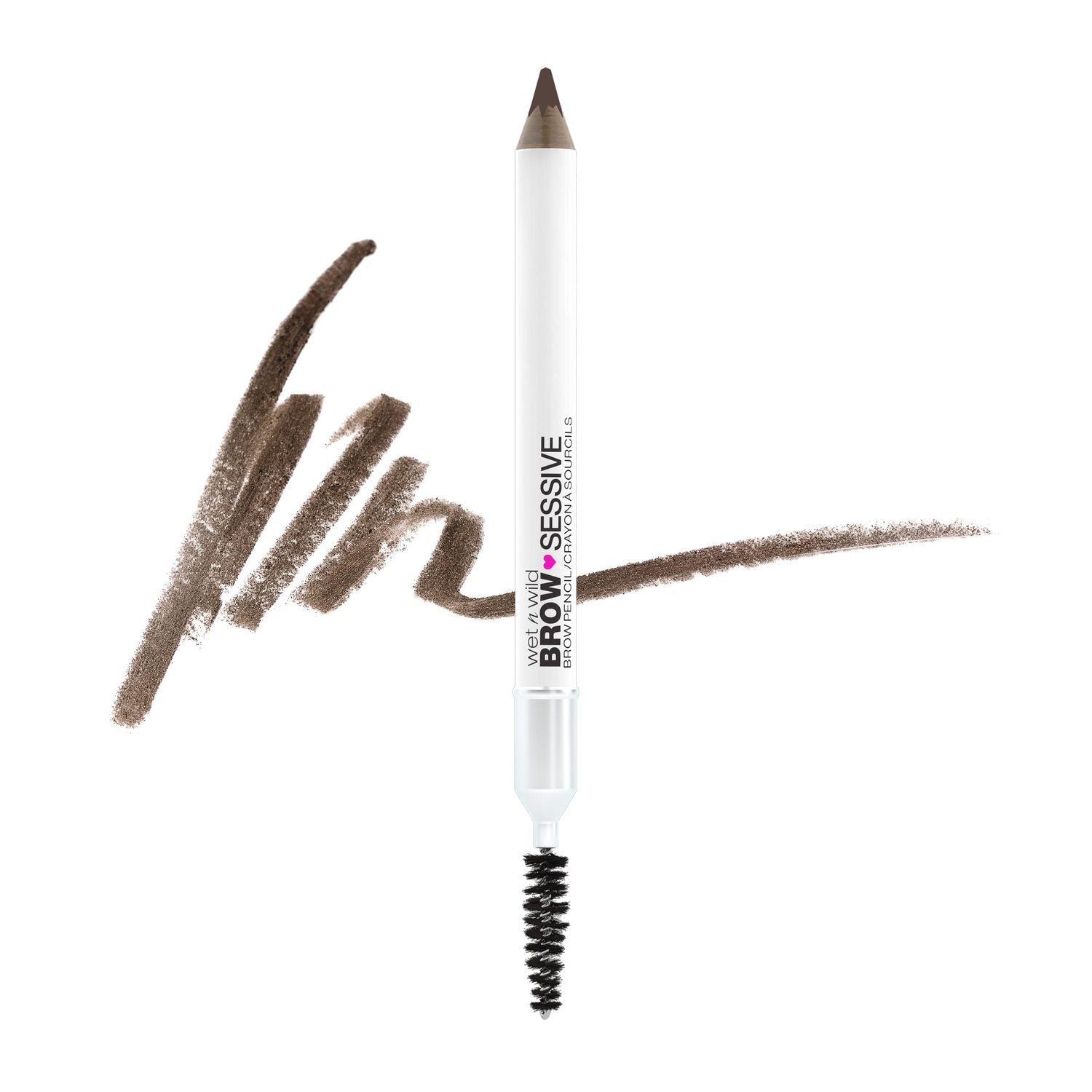 wet n wild Brow-Sessive Brow Pencil, Ultra-Precise Dual Ended Spoolie Brush for Perfect Buildable Blendable Shaping, Natural Lasting Shades for Every Brow, Cruelty-Free &amp; Vegan- Medium Brown(Packaged)