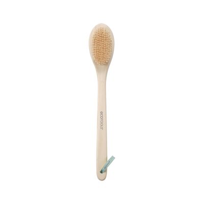 EcoTools Bath Bristle Brush, Bath Brush with Long Handle, Cleanse Back &amp; Hard-to-Reach Areas, Eco Friendly Shower Brush for Exfoliating, Cruelty Free Nylon Bristles, Vegan, 1 Count