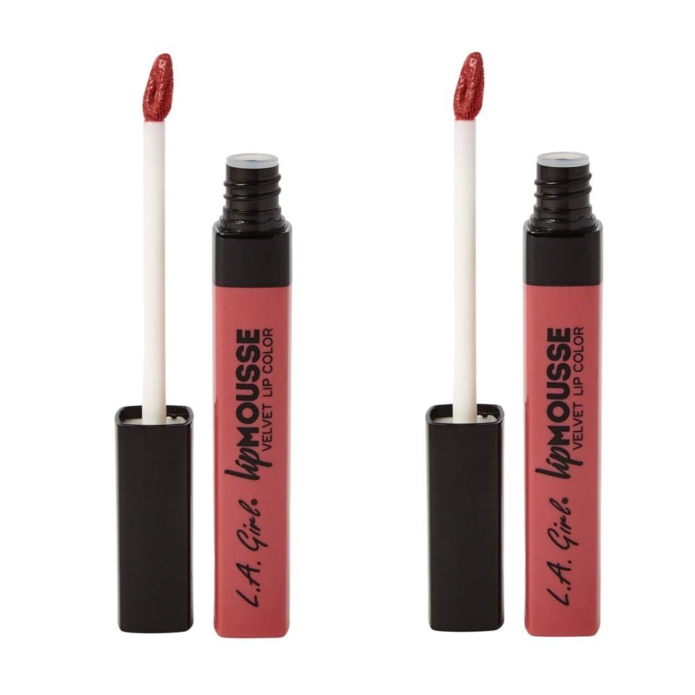 Pack of 2 L.A. Girl Lip Mousse Velvet Lip Color, BFF GLC783