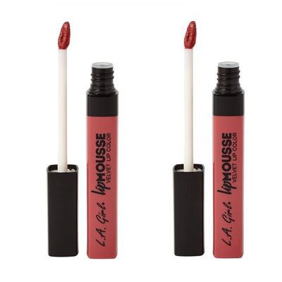 Pack of 2 L.A. Girl Lip Mousse Velvet Lip Color, BFF GLC783