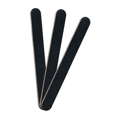 3 Pack Nail File, 100180 Grit Professional Emery Boards Nail File Pack, Reusable Nail File for Acrylic Nails and Natural Nails, Black