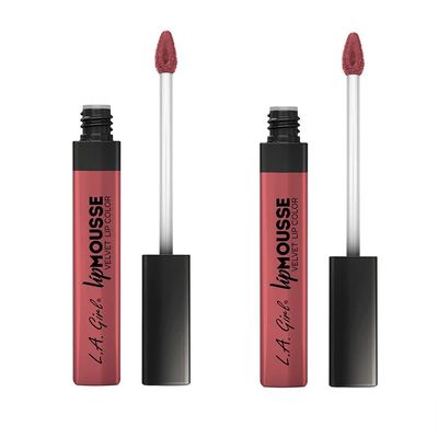 Pack of 2 L.A. Girl Lip Mousse Velvet Lip Color, Squad GLC781