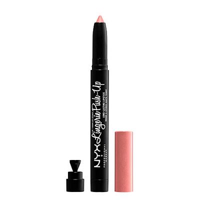 NYX PROFESSIONAL MAKEUP Lip Lingerie Push-Up Long Lasting Plumping Lipstick - Silk Indulgence (Baby Pink Nude)