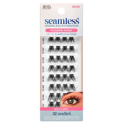 Ardell Seamless Underlash Lash Extension Kit - DIY Lash Clusters for Natural Modern Wing Style, Eyelash Extension, Individual Lashes, Up to 5 Applications, 32 Count, 1-Pack