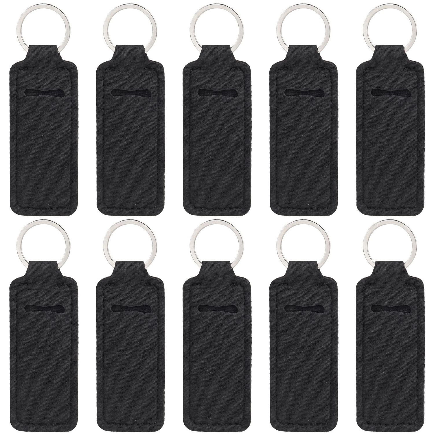 AUEAR, 10 Pack Lip Balm Sleeves Lipstick Holder Chapstick Keychain Holders Lip Gloss Holder for Women and Girls