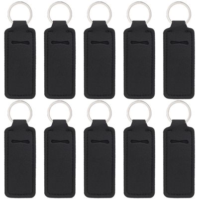 AUEAR, 10 Pack Lip Balm Sleeves Lipstick Holder Chapstick Keychain Holders Lip Gloss Holder for Women and Girls
