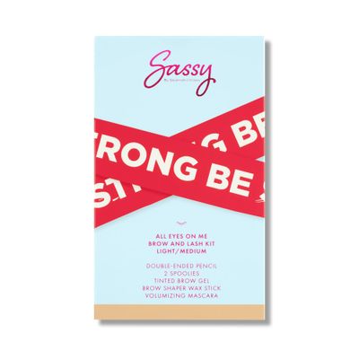 Sassy by Savannah Chrisley Breakup Collection All Eyes on Me Brow and Lash Kit - Essentials to Enhance Your Facial Appearance - Creates Amazing, Bold Looks - Light-Medium - 6 pc Makeup Kit