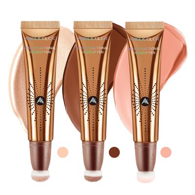 Anglicolor 3PCS,Contour Stick bronzer,Liquid Blush,Highlighter,Long Lasting Smooth Lightweight Beauty Wand Set,Vegan &amp; Cruelty-Free