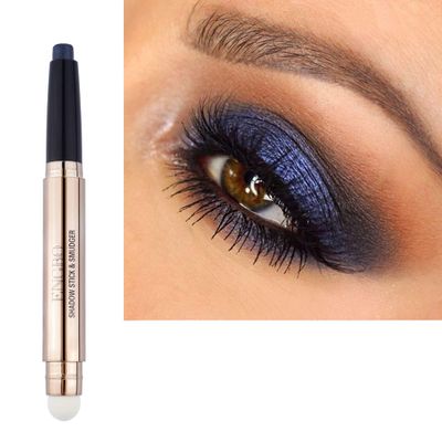 Wismee Blue Eye shadow Stick Makeup Eye Brightener Stick Cream Eye Shadow Pencil Shimmer Eyeshadow Stick for Eye Makeup Cosmetics Christmas Birthday Gift for Women (Midnight Blue Shimmer)