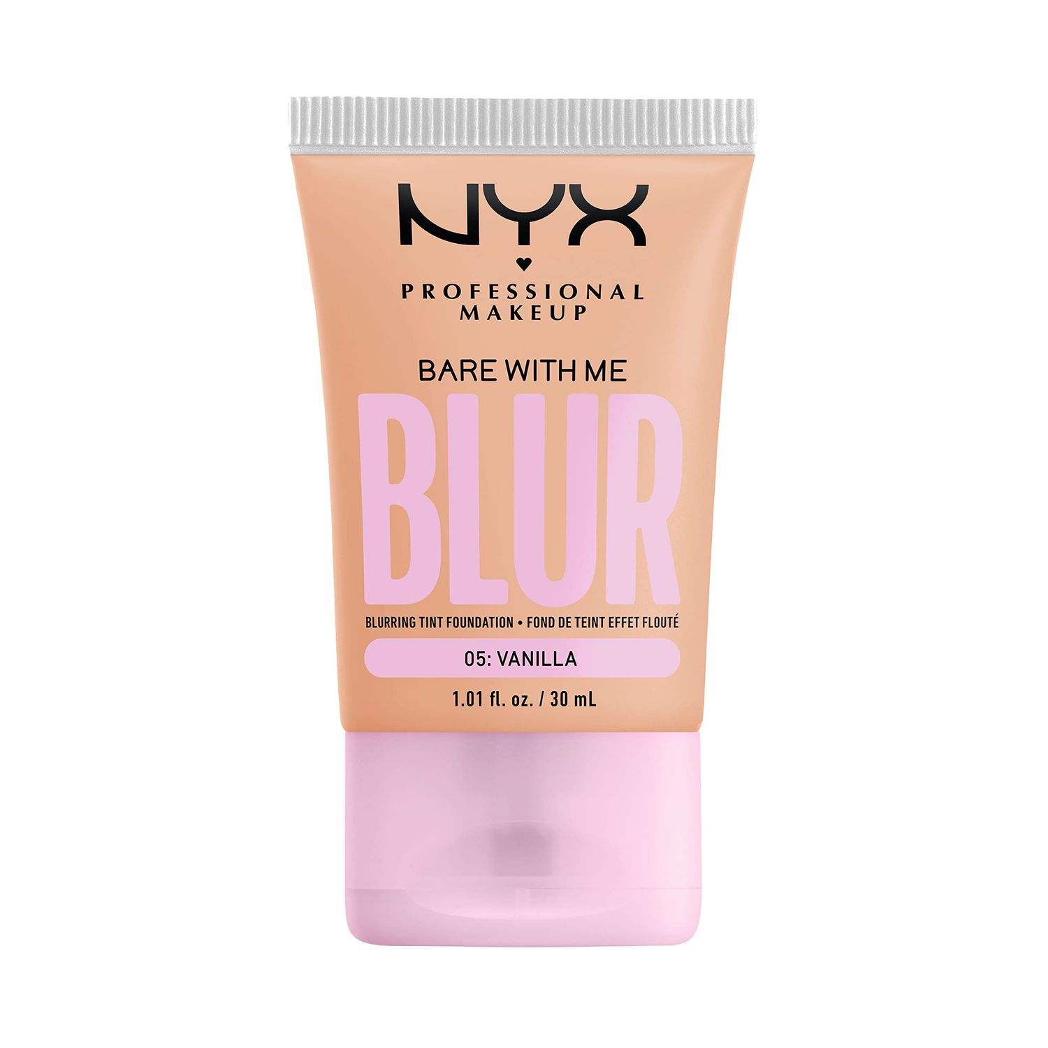 NYX PROFESSIONAL MAKEUP Bare With Me Blur Skin Tint Foundation Make Up with Matcha, Glycerin &amp; Niacinamide - Vanilla