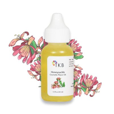 TKB Flavor Oil - DIY Cosmetics, Soaps, Body Care, Lip Gloss, Lipstick, Lip Balm, Unsweetened Flavoring Oil (Honeysuckle, 1 floz (30ml))