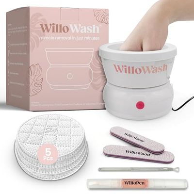Saint Willo Electric Nail Soaking Bowl acetone proof | Acrylic Nail Remover Kit | Dip Powder Remover At Home | Acetone Soak Off Bowl | 50% faster acrylic soak off, White