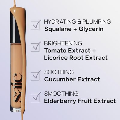 Saie Hydrabeam Under Eye Brightener - Sheer  Hydrating Eye Brightener with Cucumber Extract - Instantly Illuminates Skin for a Radiant Finish - Shade 2 (0.2 oz)