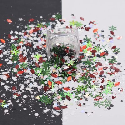 10 GramsPack - Christmas Holiday Snowflake Chunky Mixes Series Glitter - Festival Rave Beauty Makeup Face Body Nail Art Craft Tumbler Decoration CH144