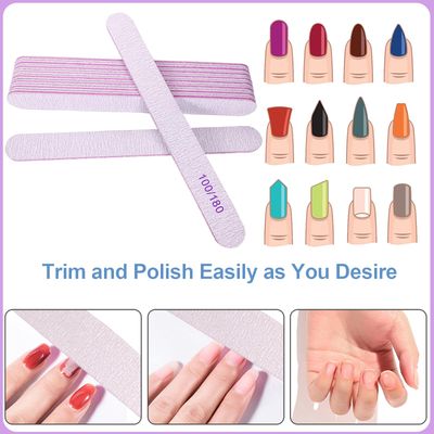 Nail File and Buffer Set (16 Pack), Nail File Kit Professional Nail Files & Buffers Manicure Supplies Filer Buffer for Natural Nails, 100180 Grit 7 Way Nail Filing Polishing Buffer for Nail Care