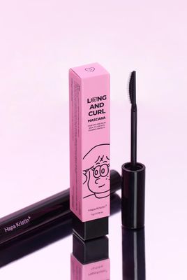 Hapa Kristin Long and Curl Mascara - Black | Flake &amp; Smudge-Proof, Water-Resistant, Protein-Rich, Triple Black Mix | Perfectly Pairs with Hapa Kristin Colored Contacts, 0.24 oz (7g)