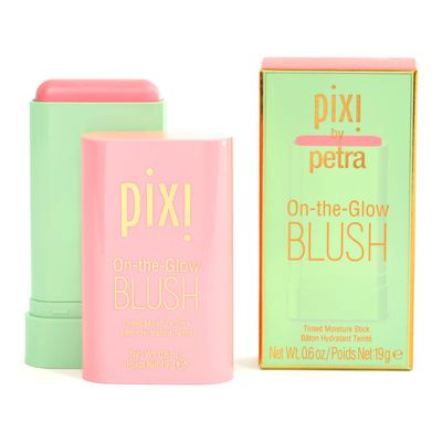 Pixi On-the-Glow Blush - Fleur, Hydrating Tinted Moisture Blush Stick with Ginseng, Aloe Vera &amp; Fruit Extracts, For Cheeks &amp; Lips, 19g  0.6oz, Paraben-Free