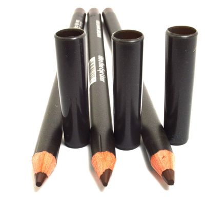 3 Pcs x Italia Deluxe 1002 Dark Brown Ultra Fine Eye liner Pencil Eyeliner Set  Free ZipBag, Full Size