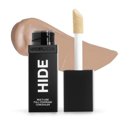 HIDE Liquid Concealer, Medium to Full Coverage Concealer for Blemishes, Under Eye Dark Circles &amp; Scars, Oil Free Concealer, Wheat (See Shade Finder), 0.5 fl oz