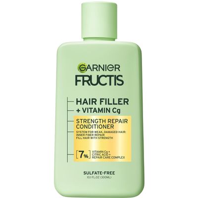 Garnier Fructis Hair Filler Strength Repair Conditioner with Vitamin Cg, Sulfate Free Conditioner for Weak, Damaged Hair, 10.1 Fl Oz, 1 Count