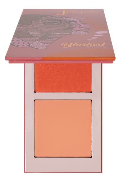 Juvia&#39;s Place Blushed Duo Blush Volume6 - Radiant Shimmer Makeup Two Tone Pigmented Buildable Pressed Mineral Powder - Rosy Natural Cheeks Face Glow Highlight Matte Fresh Finish for All Skin Color