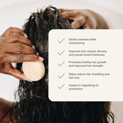 The Earthling Co. Shampoo Bar - Promote Hair Growth, Strengthen &amp; Volumize All Hair Types - Paraben &amp; Sulfate Free formula with Natural, Vegan Ingredients (Vanilla Coconut, 3 oz)