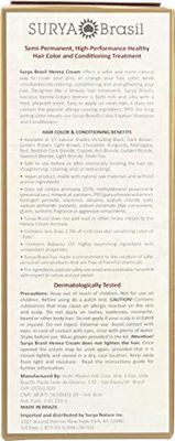 Surya Brasil Products Henna Cream, Dark Brown, 2.37 Fluid Ounce