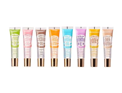 Ruby Kisses Broadway Vita-Lip Clear Lip Gloss - Moisturizing, Hydrating, Nourishing with Mint, Rosehip, Coconut, Mango, Argan, Honey &amp; Shea