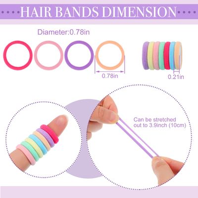 150 Pack Soft Seamless Hair Bands and Ponytail Holders - Elastic No Damage Hair Accessories for Girls and Toddlers