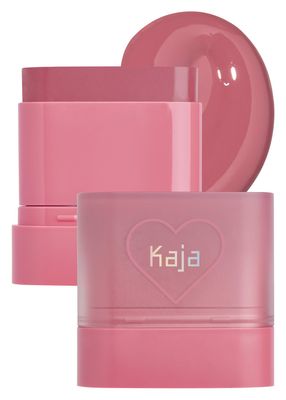 Kaja Dewy Bar - Creamy Multi-Stick Blusher &amp; Lip Balm, Korean Cream Blush Stick for Cheeks and Lips, 45% Moisturizing Oil, Apple Extract, Vitamin-Hyaluronic Acid Infused, 04 Fig Smoothie Sorbet,10g