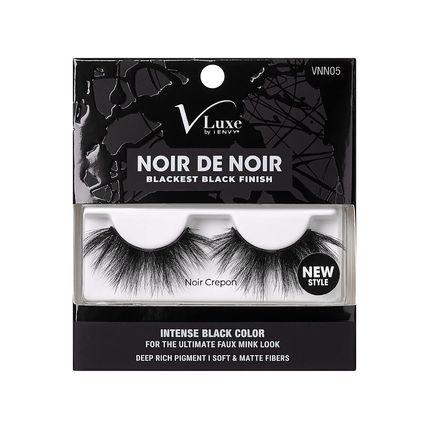 i-ENVY Noir De Noir Blackest Black Finish, Weightless Volume and Curl False Lashes (Noir Crepon)
