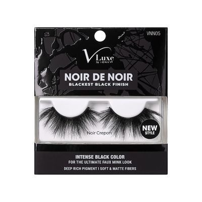 i-ENVY Noir De Noir Blackest Black Finish, Weightless Volume and Curl False Lashes (Noir Crepon)