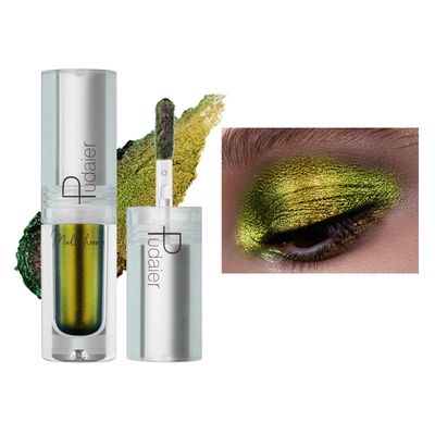 ZUK Glitter Liquid Multichrome Eyeshadow, Multi-Dimensional Metallic Eye Shadow, High Pigmented Chameleon Eye Makeup, Quick Drying Eye Brightener Stick, Waterproof and Smudge-proof