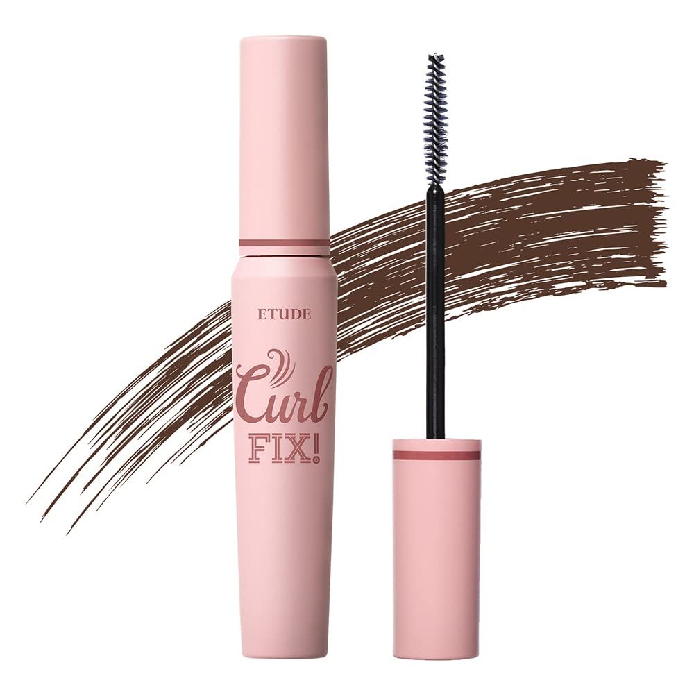 ETUDE Curl Fix Mascara #2 Brown | A curl fix mascara that keeps fine eyelashes powerfully curled up for 24 hours by ETUDE&#39;s own Curl 24H Technology, Korean Makeup, Kbeauty, Perfect for Gift