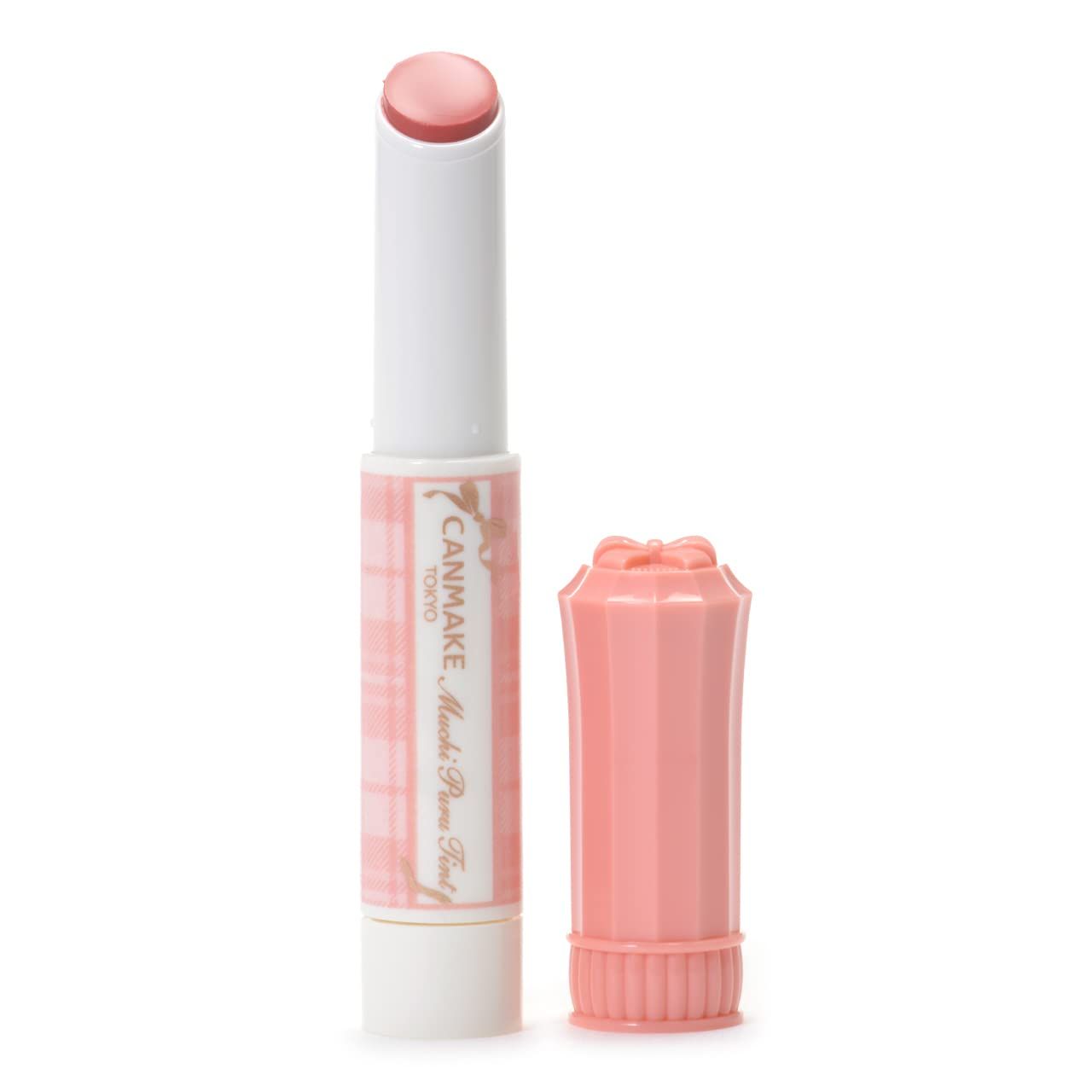 CANMAKE Muchi Puru Tint, 0.1 oz (2.5 g), Volume, Glossy Tint, Refreshing Feel (02 Momo)