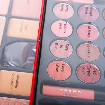 SHANY All In One Makeup Kit (Eyeshadow, Blushes, Face Powder, Lipstick, Eye liners, Makeup Pencils and Makeup Mirror - Makeup Set With Reusable Makeup Storage Box - Red