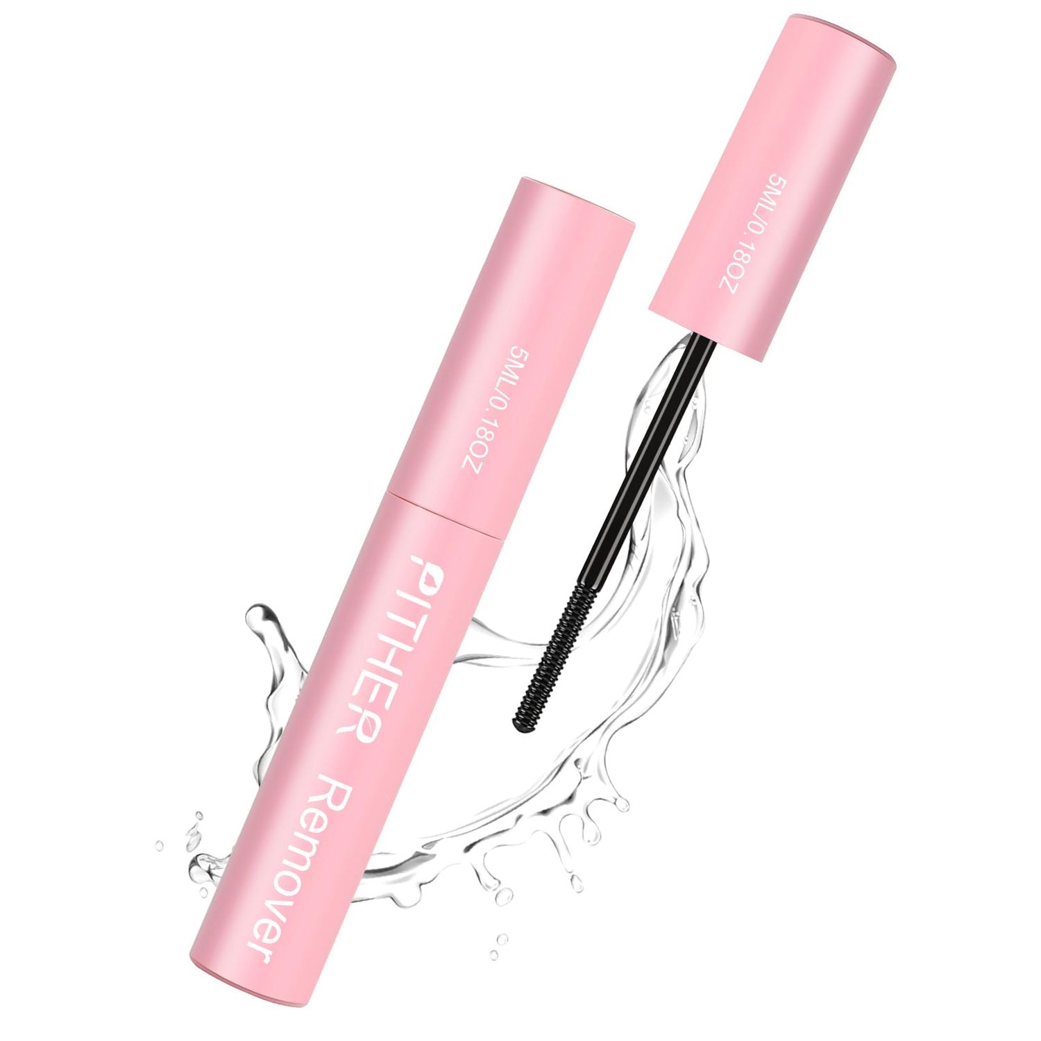 Lash Remover for Lash Extensions 5ml, Eyelash Glue Remover Self-Use at Home DIY Eyelash Extension Remover Non-irritating Soothing Oil Texture Lash Clusters Clear Remover PITHER