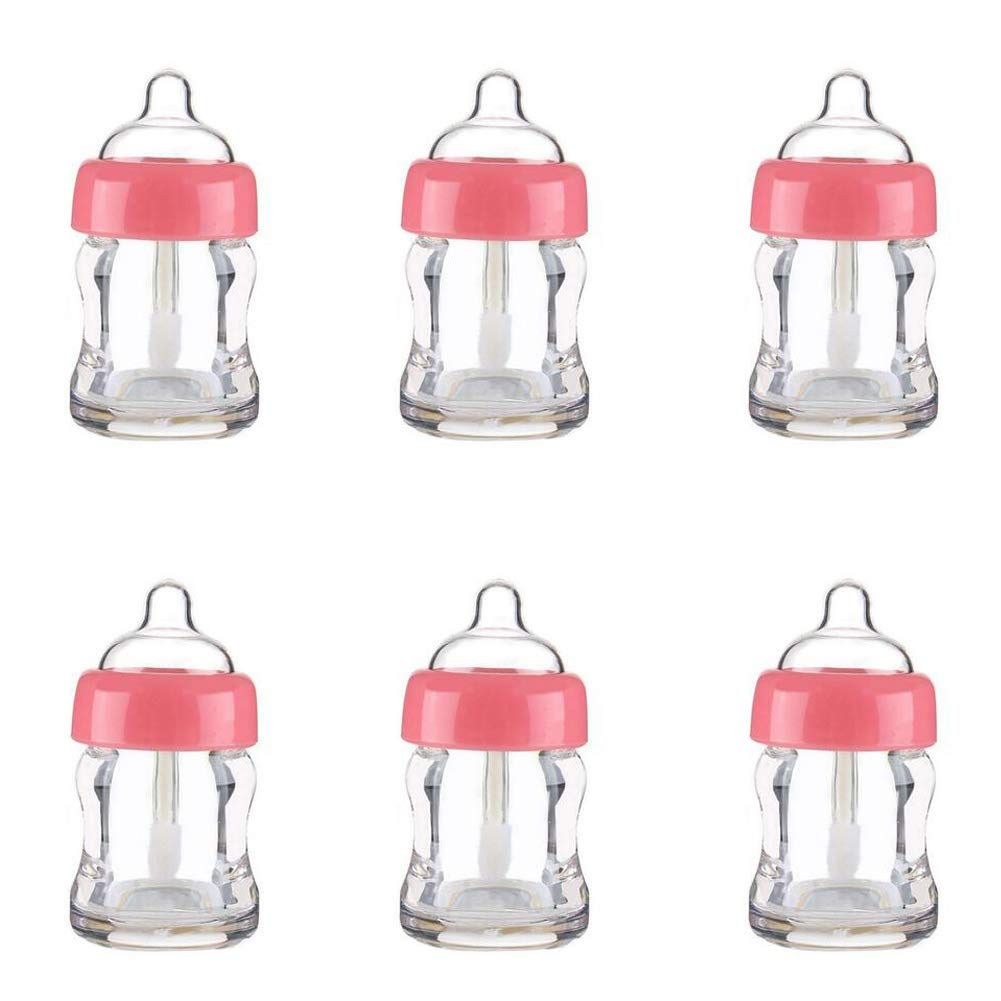 6 Pieces Empty Lip Gloss Tubes Reusable Lip Gloss Containers Milk Bottle Shaped Lips Gloss Tube 7 ml Empty Refillable Lips Gloss Bottles DIY Cosmetics Lipstick Containers, Pink