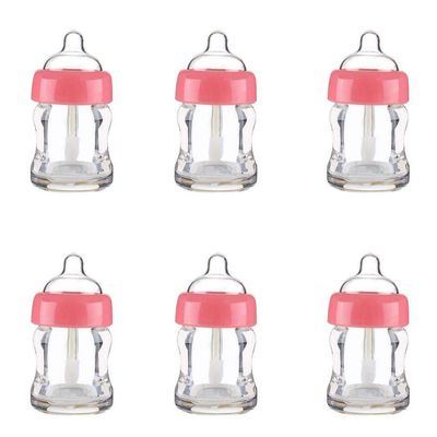 6 Pieces Empty Lip Gloss Tubes Reusable Lip Gloss Containers Milk Bottle Shaped Lips Gloss Tube 7 ml Empty Refillable Lips Gloss Bottles DIY Cosmetics Lipstick Containers, Pink